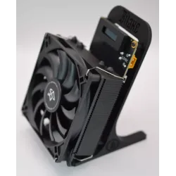 Bitaxe Gamma Turbo 801 Snowman Edition – 2.4TH/s Bitcoin Miner – 95mm Quiet Fan – Black