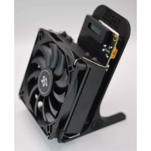 Bitaxe Gamma Turbo 801 Snowman Edition – 2.4TH/s Bitcoin Miner – 95mm Quiet Fan – Black