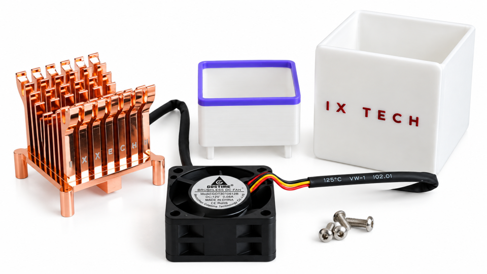 IxTech NerdQX VREG Copper Heatsink & 40mm PWM Fan Cooling Kit