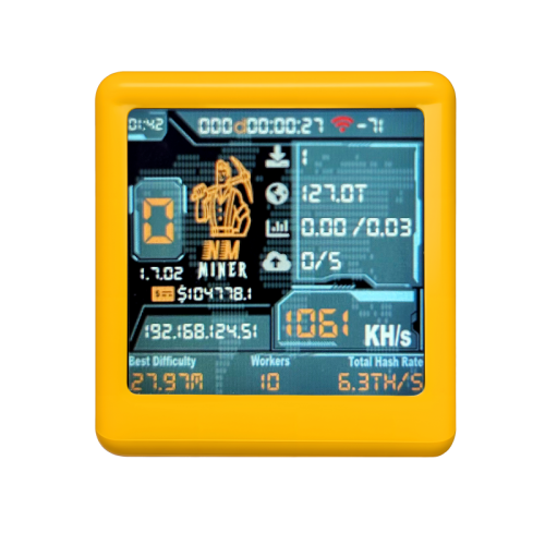 NM-TV 154 Bitcoin USB Miner – ESP32 Solo Lottery BTC Miner with Display