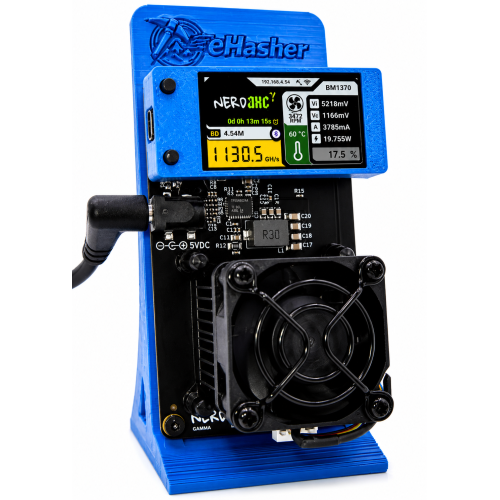 NerdAxe Gamma 601 Bitcoin Miner 1.2TH/s – Blue – Open Source WiFi Mini BTC Miner