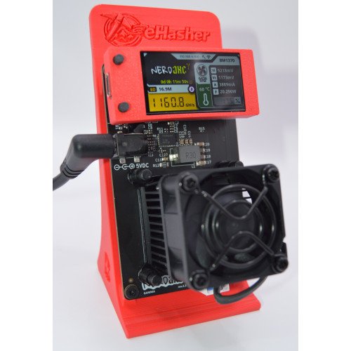 NerdAxe Gamma 601 Bitcoin Miner 1.2TH/s – Red – Open Source WiFi Mini BTC Miner