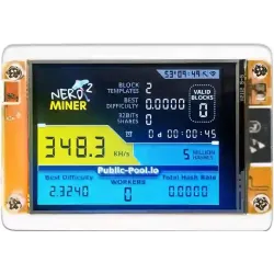 NerdMiner V2 350KH/s Home Bitcoin Miner – Quiet ESP32 NerdMiner V2 350KH/s Home Bitcoin Miner – Quiet ESP32