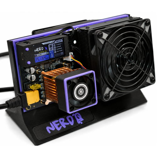 NerdQX Black Bitcoin Miner | iX-Tech Full Copper Heatsink | BM1370 ASIC