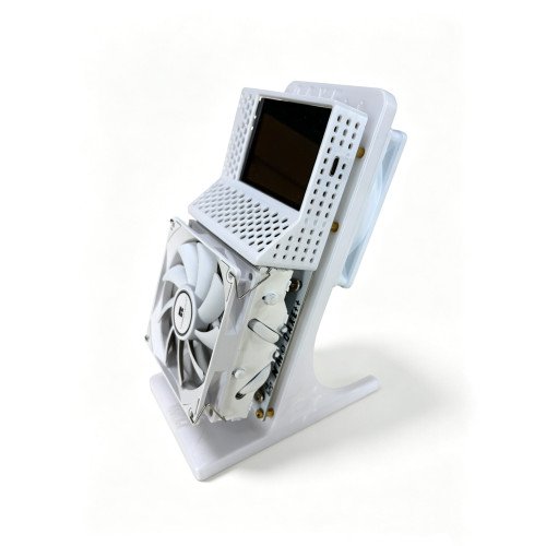 NMQAxe++ White Enclosed Miner – 4× BM1370 – 4.3TH/s Default / Up to 5.7TH/s – Touchscreen