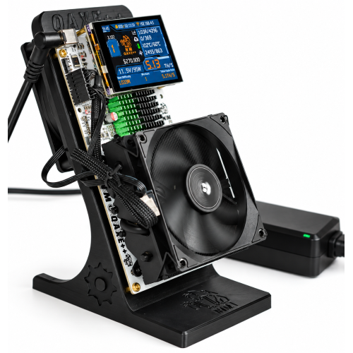 NMQAxe++ Black Bitcoin Miner – 4× BM1370 – 4.8TH/s Default / Up to 5.7TH/s – Touchscreen