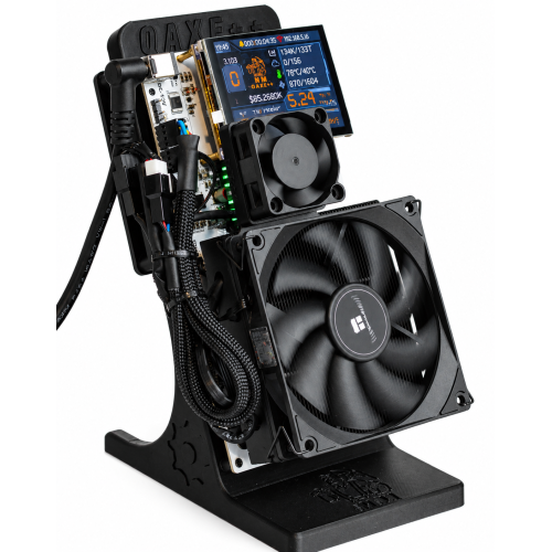 NMQAxe++ Black Bitcoin Miner – 4× BM1370 – 4.3TH/s Default / Up to 5.7TH/s – Touchscreen