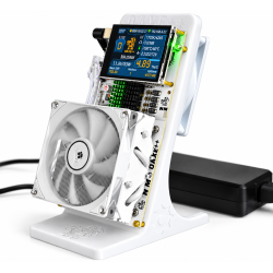 NMQAxe++ White Bitcoin Miner – 4× BM1370 – 4.8TH/s Default / Up to 5.7TH/s – Touchscreen