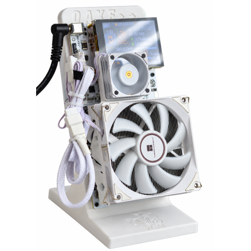 NMQAxe++ White Bitcoin Miner – 4× BM1370 – 4.3TH/s Default / Up to 5.7TH/s – Touchscreen