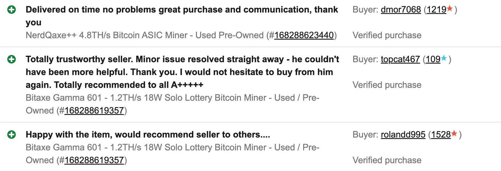 Verified eBay customer feedback screenshot 7